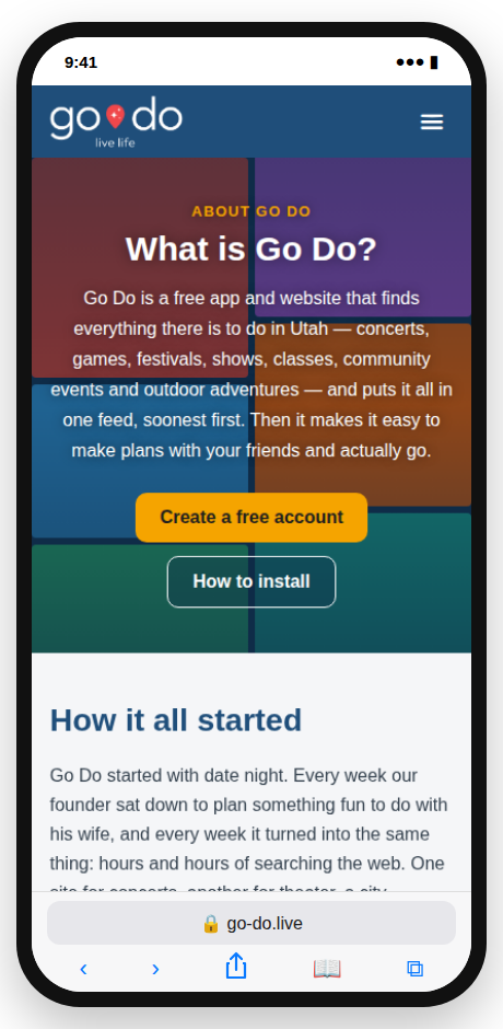 Open go-do.live in Safari